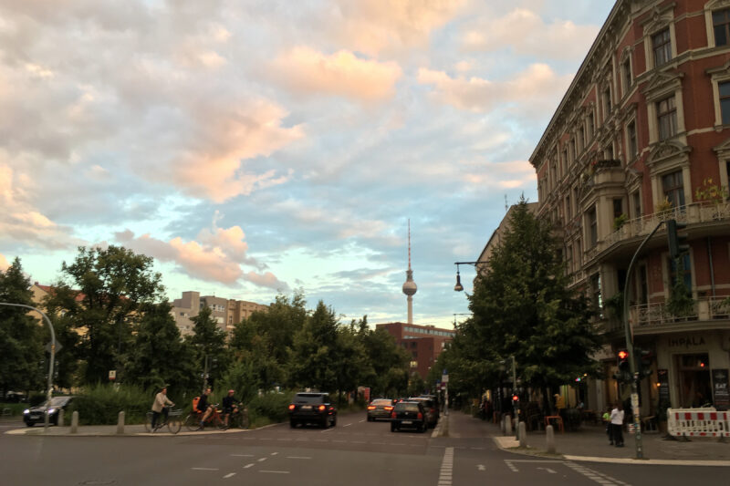 Berlin TV Tower, beautiful skies