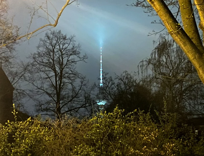 TV-Tower by night Weinbergspark Berlin