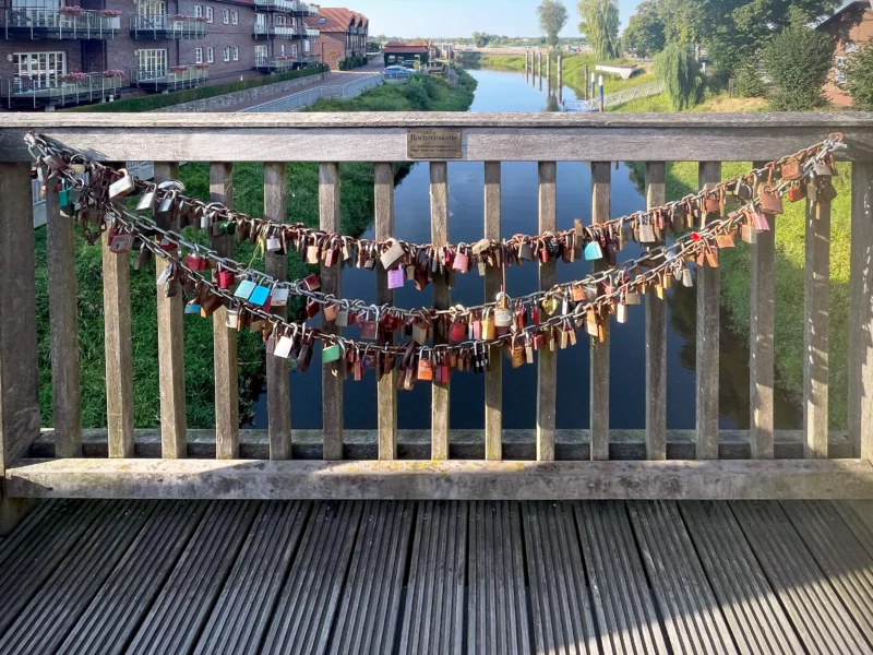 Love Lock chain at Hiddosteg in Hitzacker