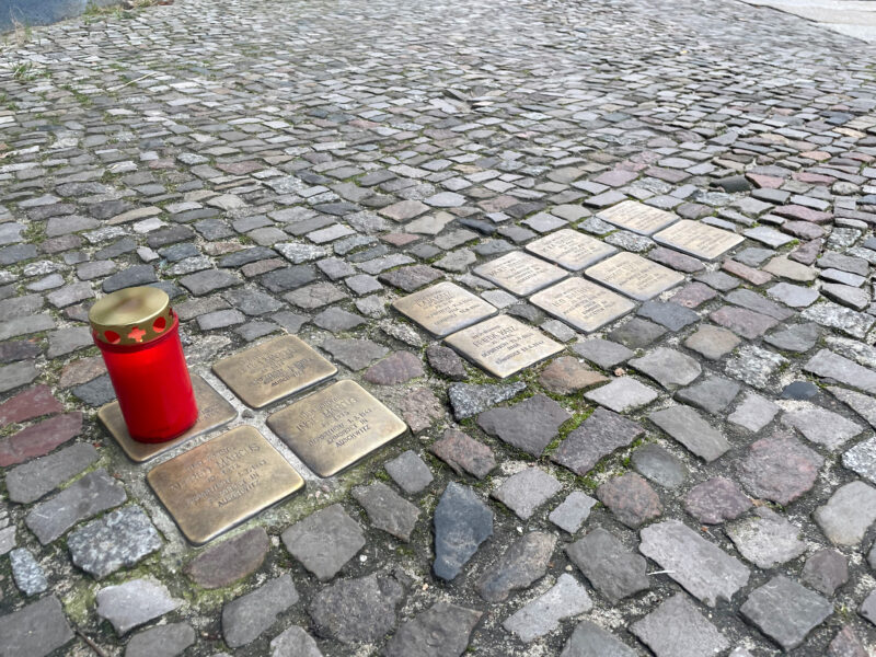 12 Stolpersteine at Kastanienallee 74 Berlin