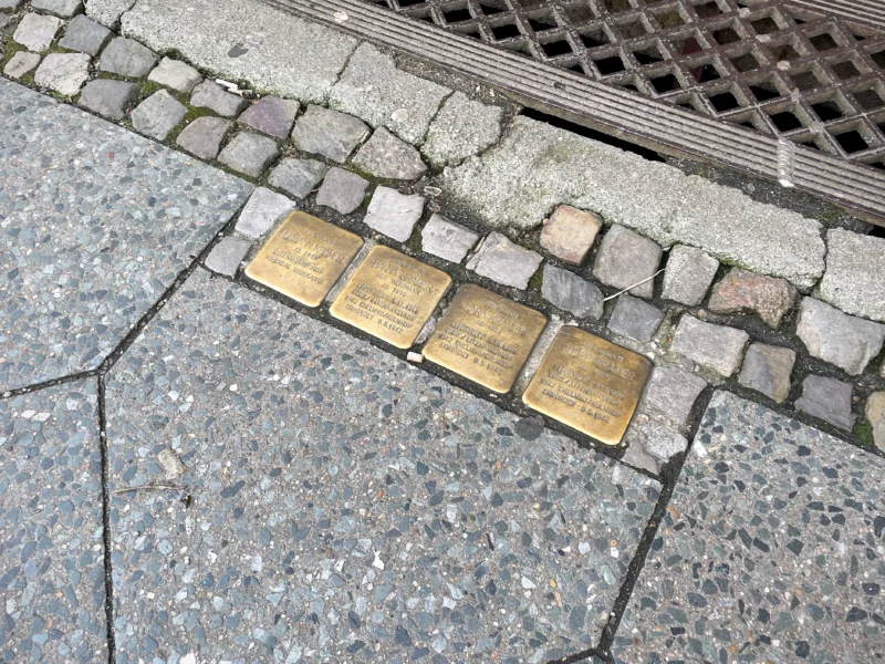 Stolpersteine in front of Auguststraße 27 in Berlin Mitte